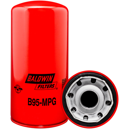 BALDWIN FILTERS Max. Perf. Glass F-F Lube Spin-On, B95-MPG B95-MPG